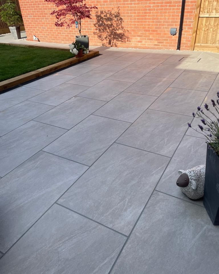Anthracite Grey Outdoor Porcelain Paving Tiles - 900x600 - 20mm