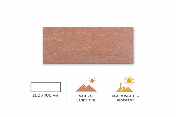 AUTUMN BROWN RIVEN SANDSTONE PAVING - Sample