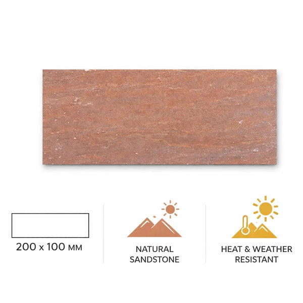 AUTUMN BROWN RIVEN SANDSTONE PAVING - Sample