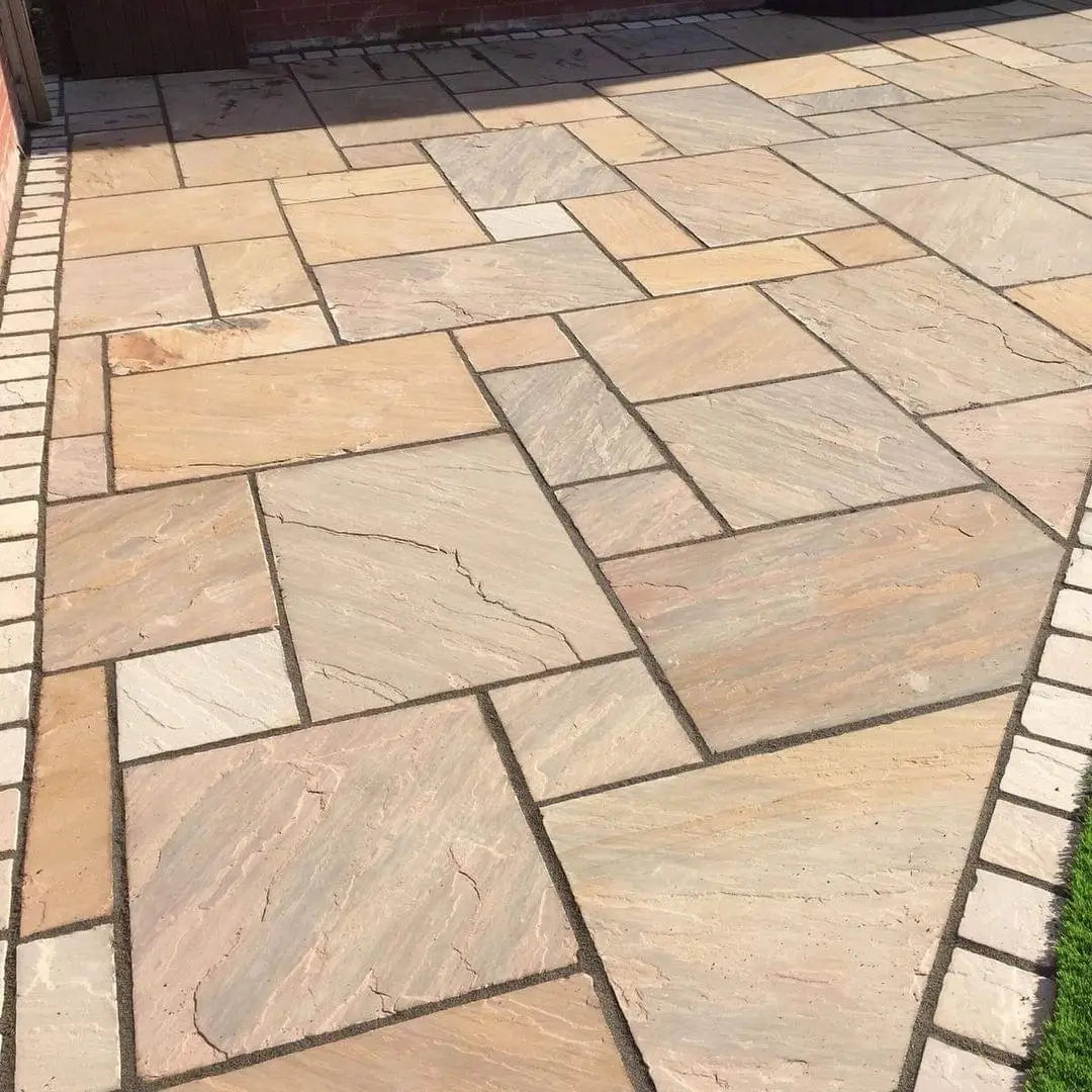 autumn brown sandstone paving patio pack