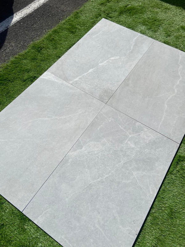 Bodo White Outdoor Porcelain Paving Tiles - 900x600 - 20mm