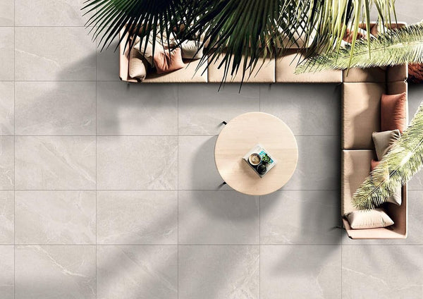 Bodo White Outdoor Porcelain Paving Tiles - 900x600 - 20mm