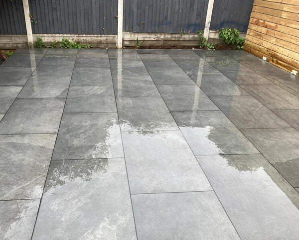 Black Slate Outdoor Porcelain Paving Tiles - 900x600 - 20mm