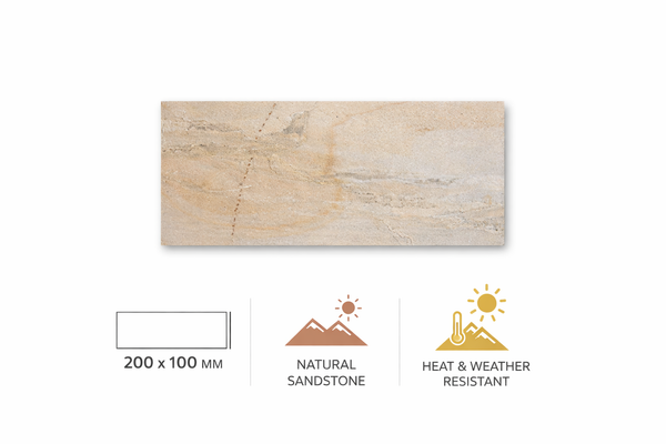BUFF RIVEN SANDSTONE PAVING - Sample