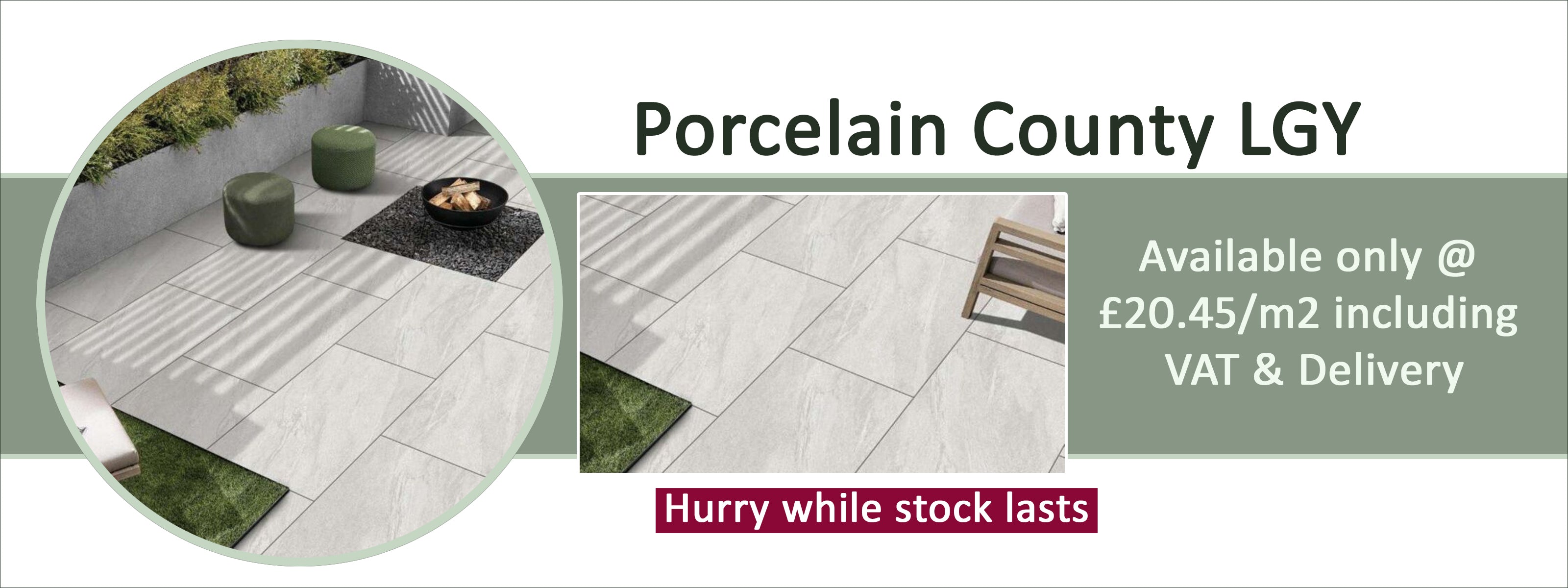 COUNTY LIGHT GREY OUTDOOR PORCELAIN NATURAL GEMSTONE