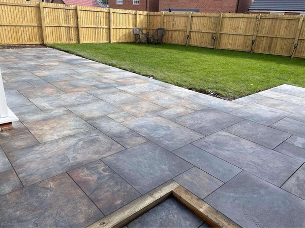 Rustic Slate Outdoor Porcelain Paving Tiles - Mix Pack - 20mm