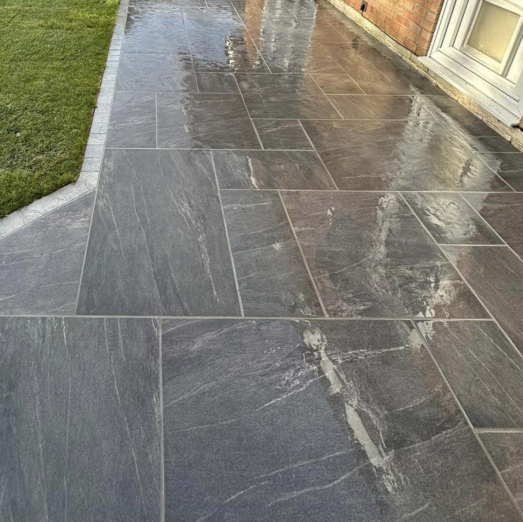 anthracite black porcelain paving mix pack