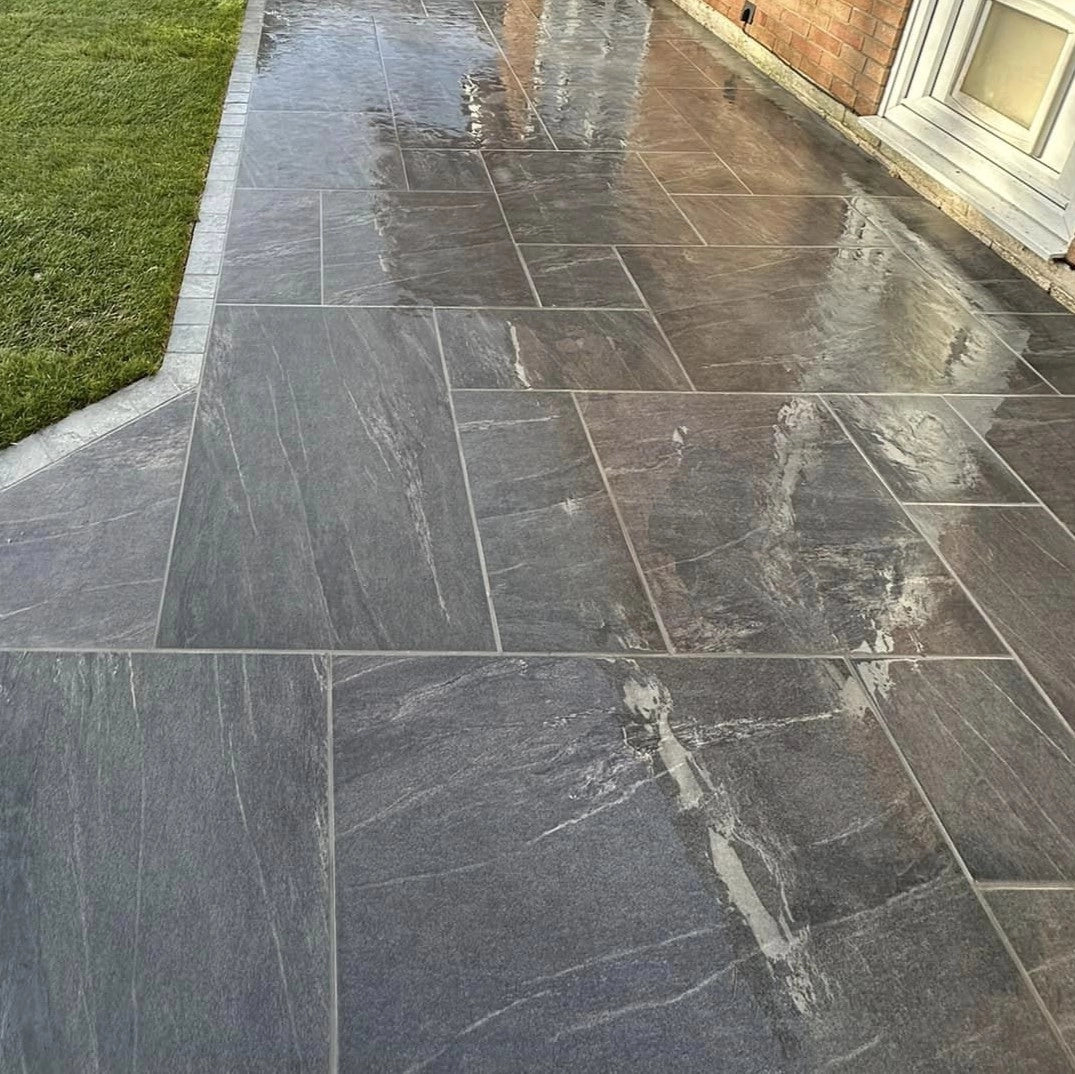anthracite black porcelain paving mix pack