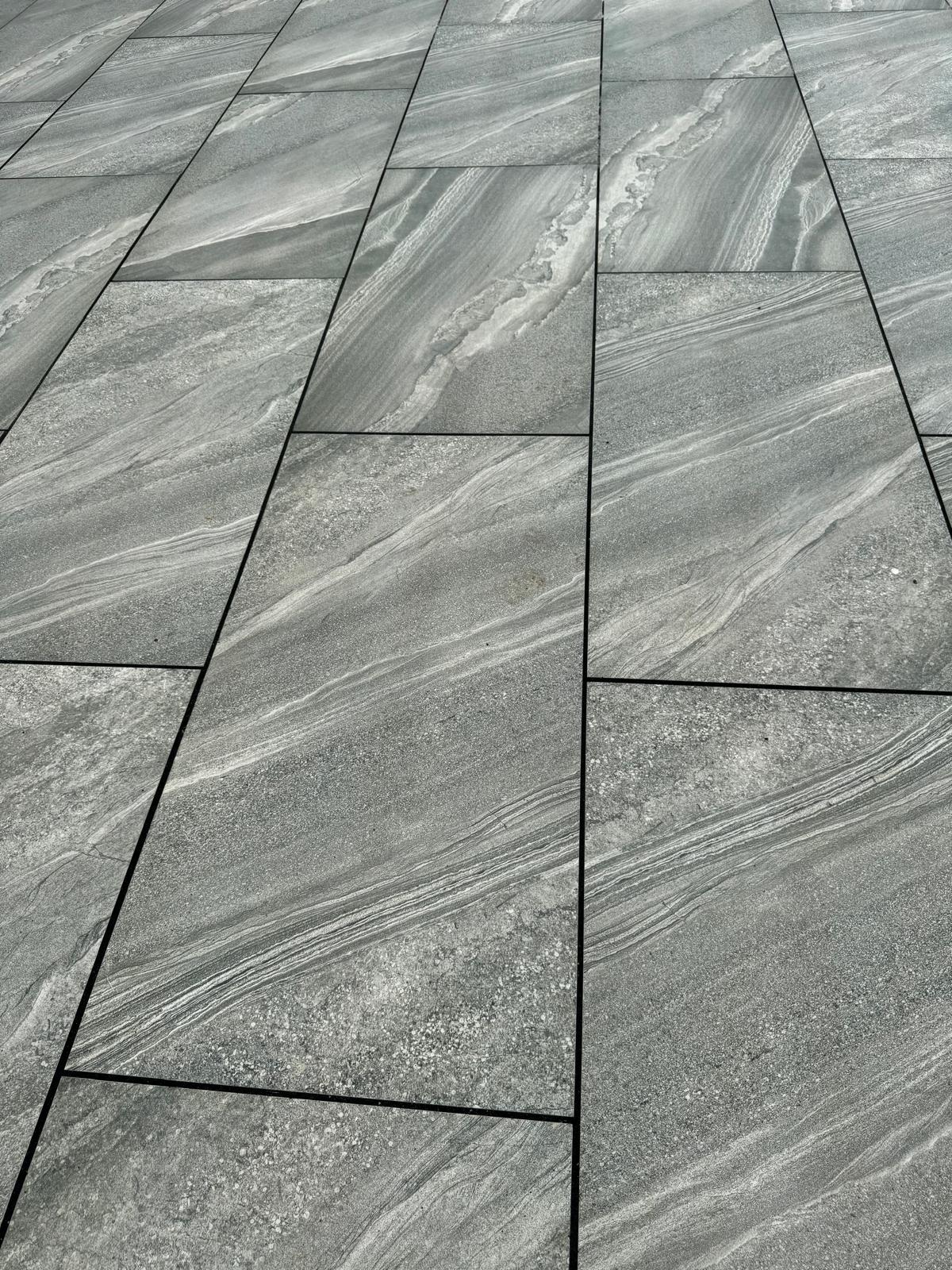 Crossover Grey Outdoor Porcelain Paving Tiles - 900x600 - 20mm