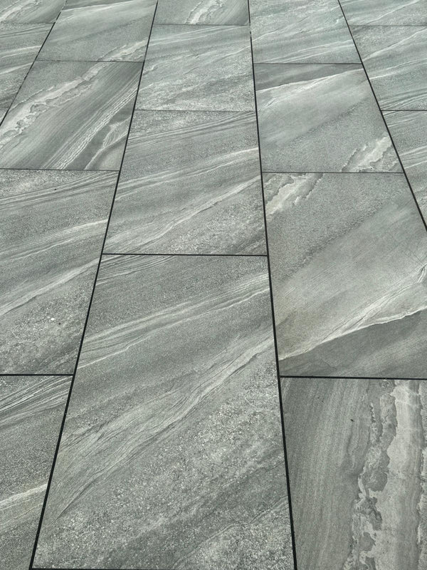Crossover Grey Outdoor Porcelain Paving Tiles - 900x600 - 20mm