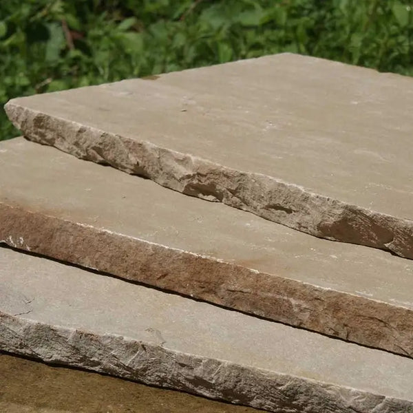 Raj Green Indian Sandstone Paving Slabs - Riven - 900x600 - 22mm - UniversalPaving Raj Green Indian Sandstone Paving Slabs - Riven - 900x600 - 18mm