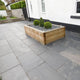 Blue Black Indian Slate Paving Slabs - Riven - Sawn Edge - Patio Pack - 20mm