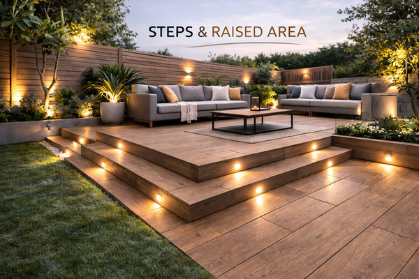 Deckwood Caramel Wood Porcelain Paving 900x200x20mm