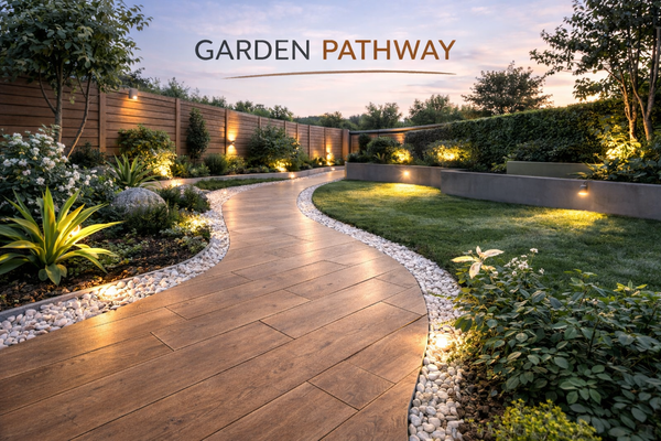 Deckwood Caramel Wood Porcelain Paving 900x200x20mm