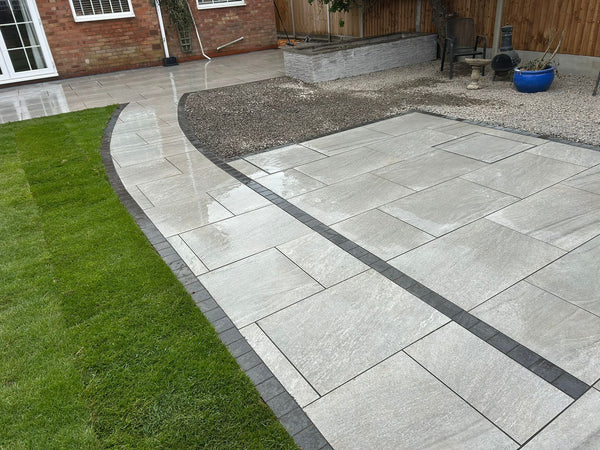 Everest Grey Outdoor Porcelain Paving Tiles - 900x600 - 20mm