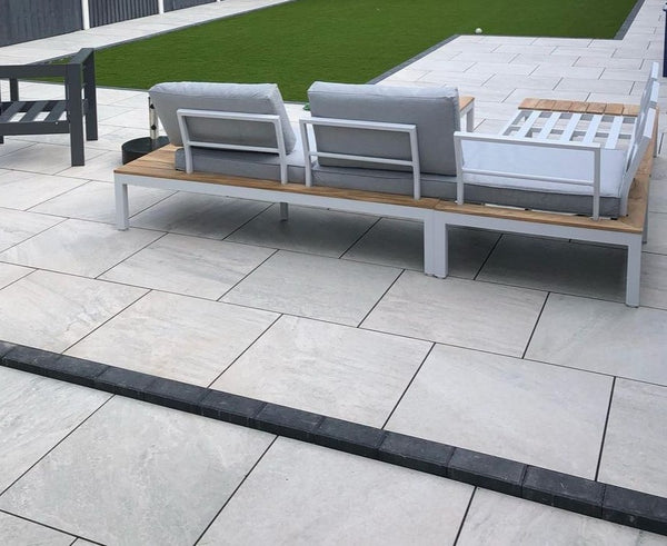 Everest Pearl Outdoor Porcelain Paving Tiles - 900x600 - 20mm