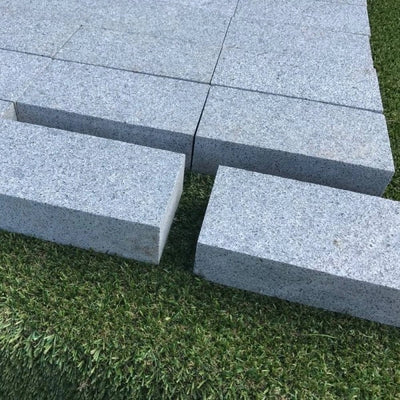 Granite Driveway Paving,Natural Stone Paving Grey Granite Setts - Flamed - 200x100 - 40 mm