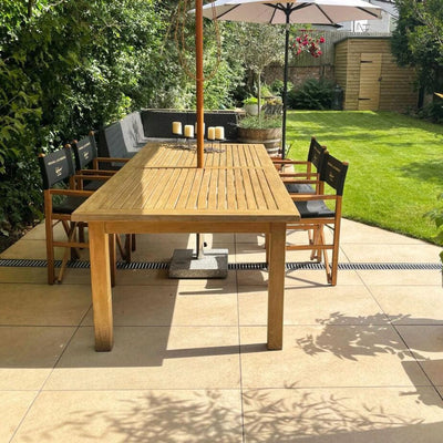 Hammerstone Beige Outdoor Porcelain Paving Tiles - 900x600 - 21.60sqm - 20mm - UniversalPaving