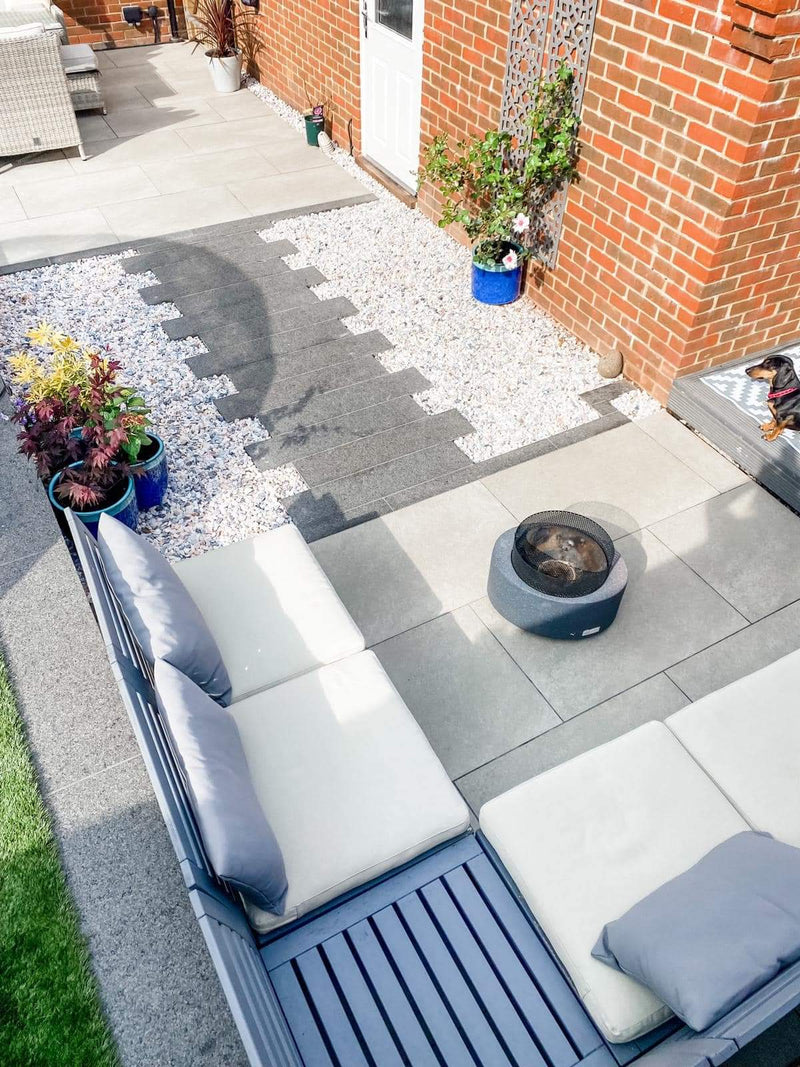 Hammerstone Grey Outdoor Porcelain Paving Tiles 900x600 20mm