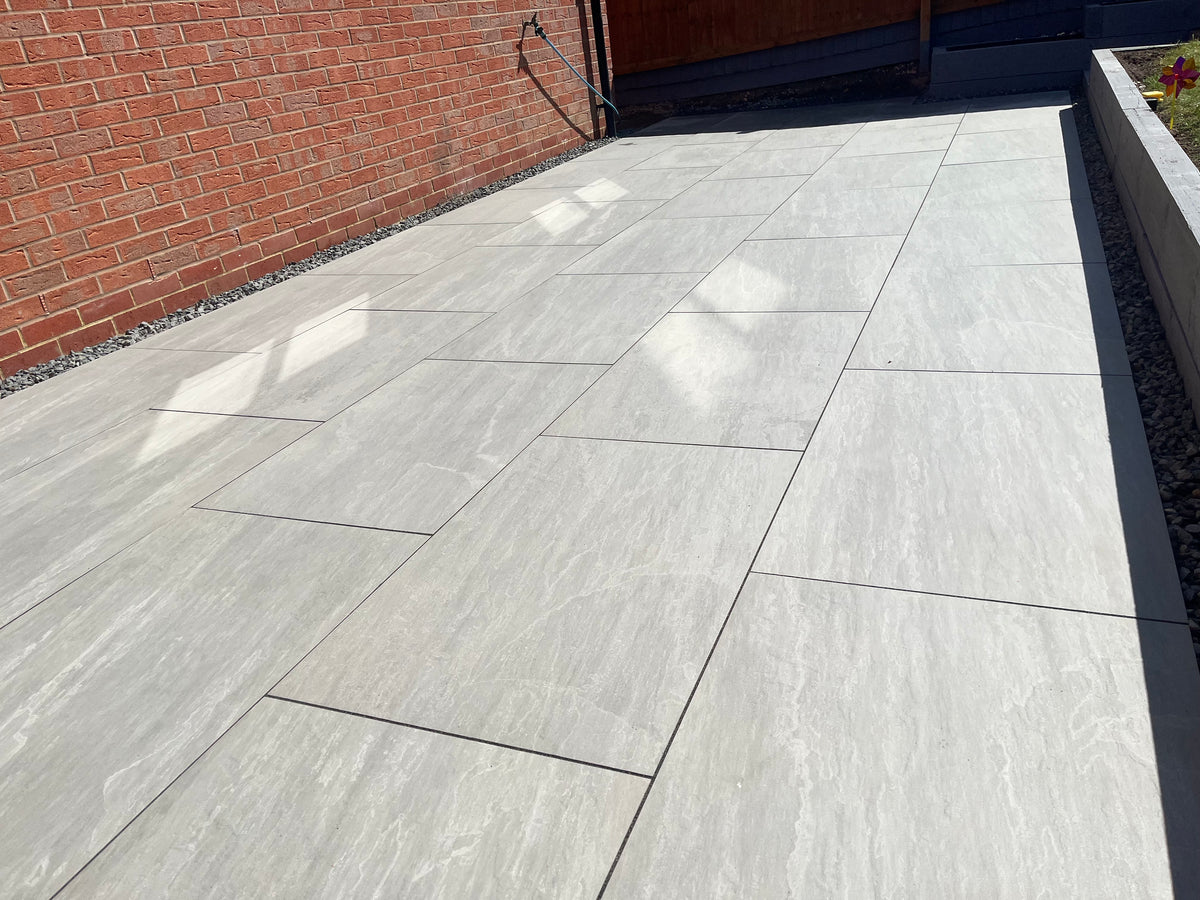 Kandla Grey Outdoor Porcelain Paving Tiles - 900x600 - 20mm