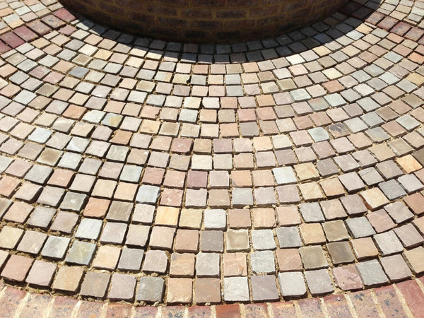 Fossil Mint Setts - Handcut - 20x10 cm - 40-50 mm - 400 Pcs - 9sqm