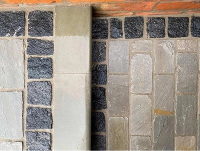 Kandla Grey Setts - Handcut - 20x10 cm - 40-50 mm - 400 Pcs - 9sqm