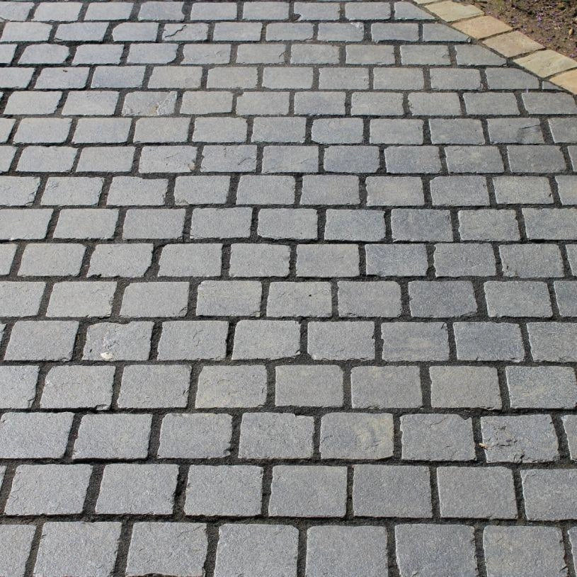 black limestone setts 20x10 cm