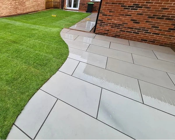 KANDLA GREY SANDSTONE PAVING - SAWN & HONED - Sample