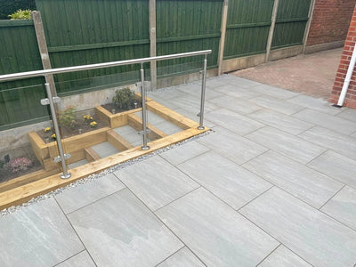 Kandla Grey Outdoor Porcelain Paving Tiles - Sample