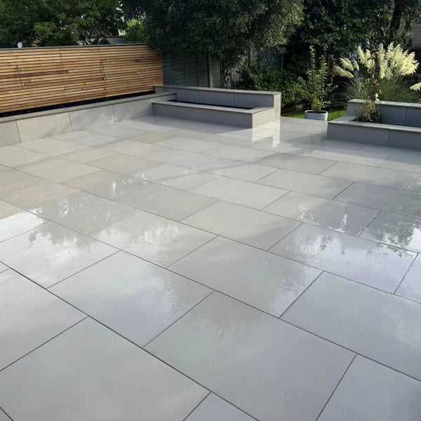 Kandla Grey Porcelain Anti Slip Paving Slabs Pack,Kandla Grey Indian Sandstone,Paving Slabs,Shop Kandla Grey Outdoor Tiles Now,Kandla Grey porcelain cobbles 200x100,Kandla Grey 22mm Calibrated Riven Sandstone Paving
