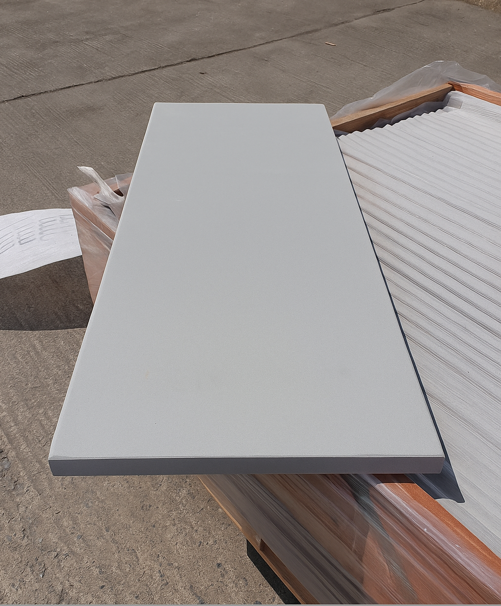 kandla grey wall coping sawn honed
