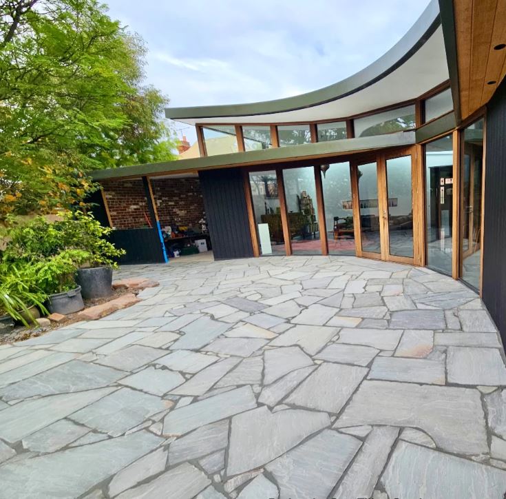 kandla grey sandstone crazy paving
