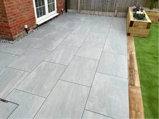 Kandla Grey Outdoor Porcelain Paving Tiles - 1200x600 - 20mm