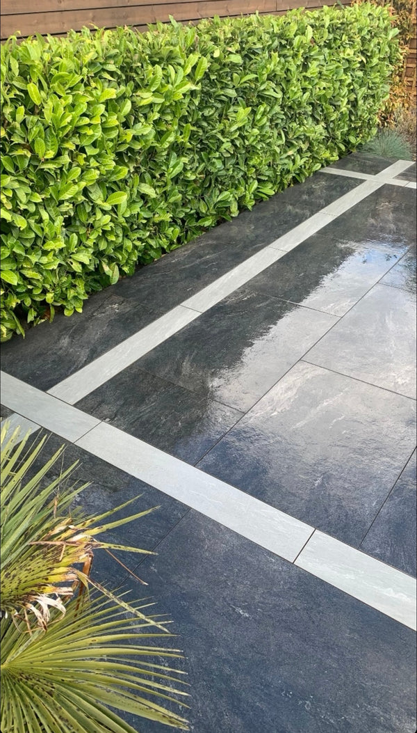 Kandla Grey Outdoor Porcelain Edging - 900x200 - 20mm