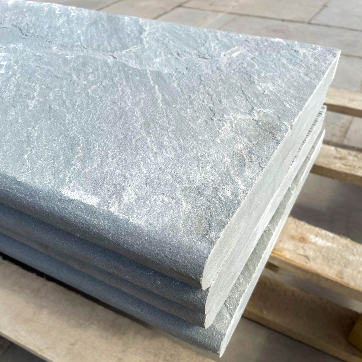 kandla grey sandstone bullnose steps coping 900x400x40