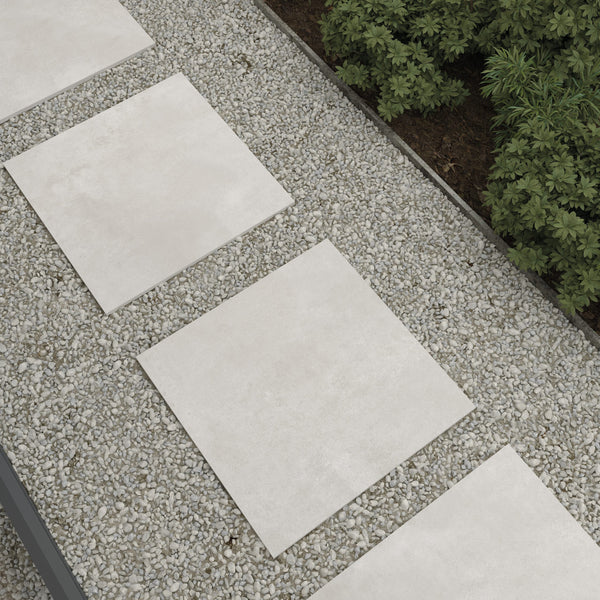 Luna Off White Outdoor Porcelain Paving Tiles - 800x800 - 20mm
