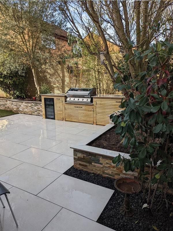 Luna Off White Outdoor Porcelain Paving Tiles - 1200x600 - 20mm