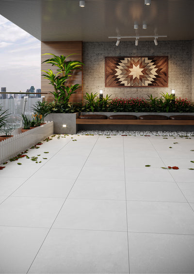 Luna Off White Indoor Porcelain Tile - 600x600x10mm