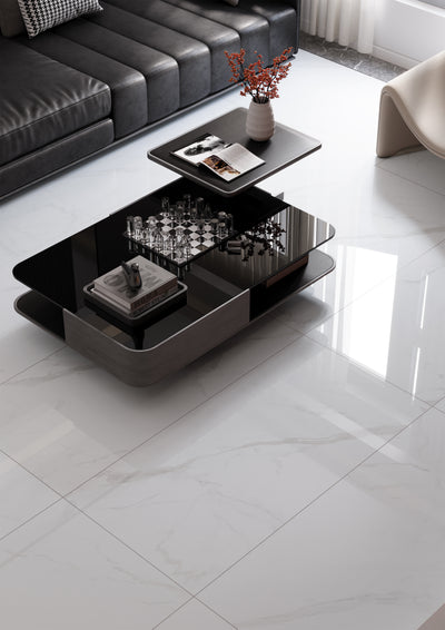 Marmi Statuario Gloss Indoor Porcelain Tile – 600×1200×7mm