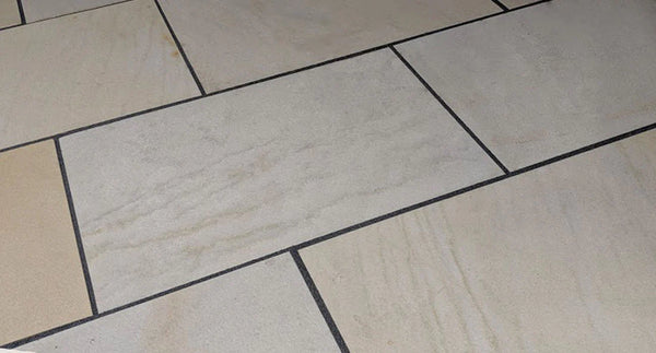 Mint Indian Sandstone Paving Slabs - Anti Slip Textured - 900x600 - 20mm