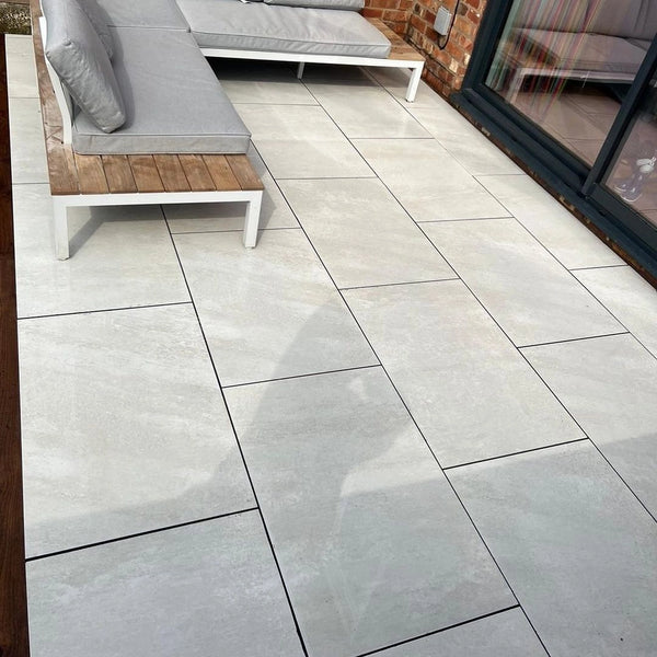 Mountain White Outdoor Porcelain Paving Tiles - 900x600 - 20mm Himalayan White Outdoor Porcelain Paving Tiles - 900x600 - 20mm