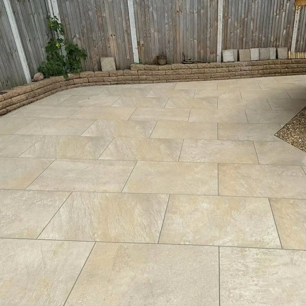 Quartzite Bianco Outdoor Porcelain Paving Tiles - 600x900 - 20mm