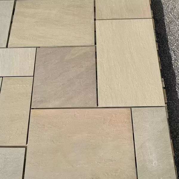 Raj Green Outdoor Porcelain Paving Tiles - Mix Pack - 20mm
