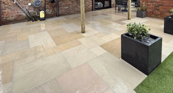 Raj Green Outdoor Porcelain Paving Tiles - Mix Pack - 20mm