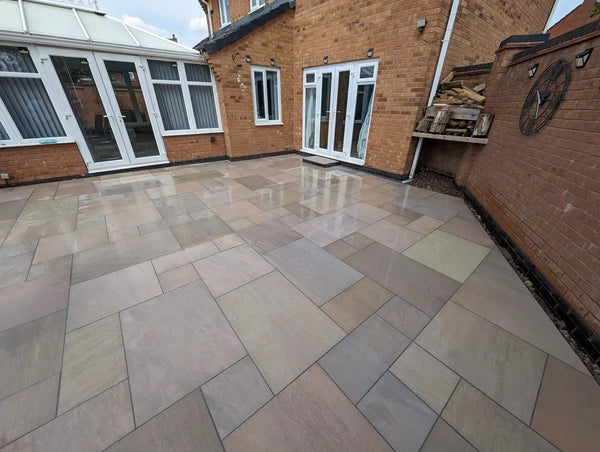 Raj Green Outdoor Porcelain Paving Tiles - Mix Pack - 20mm