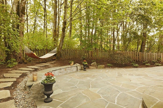 Raj Green Sandstone Crazy Paving Slabs - Riven - 22mm