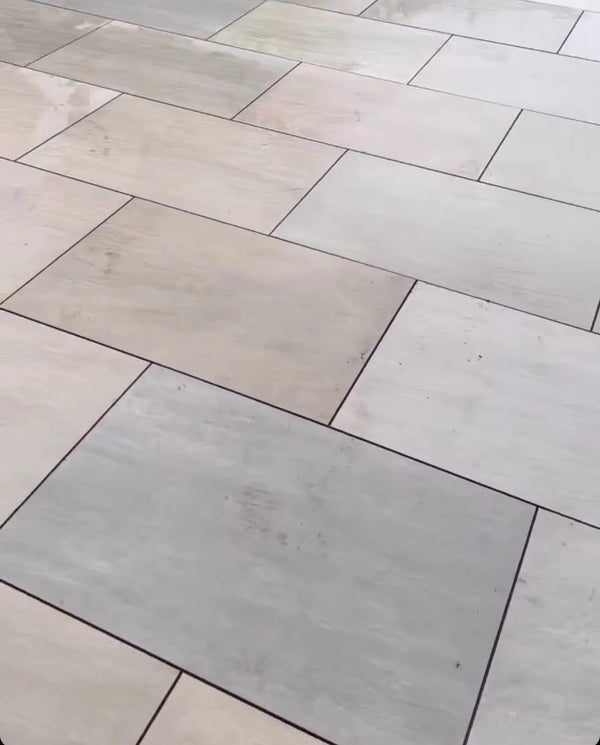 Raj Green Outdoor Porcelain Paving Tiles - 900x600 - 20mm