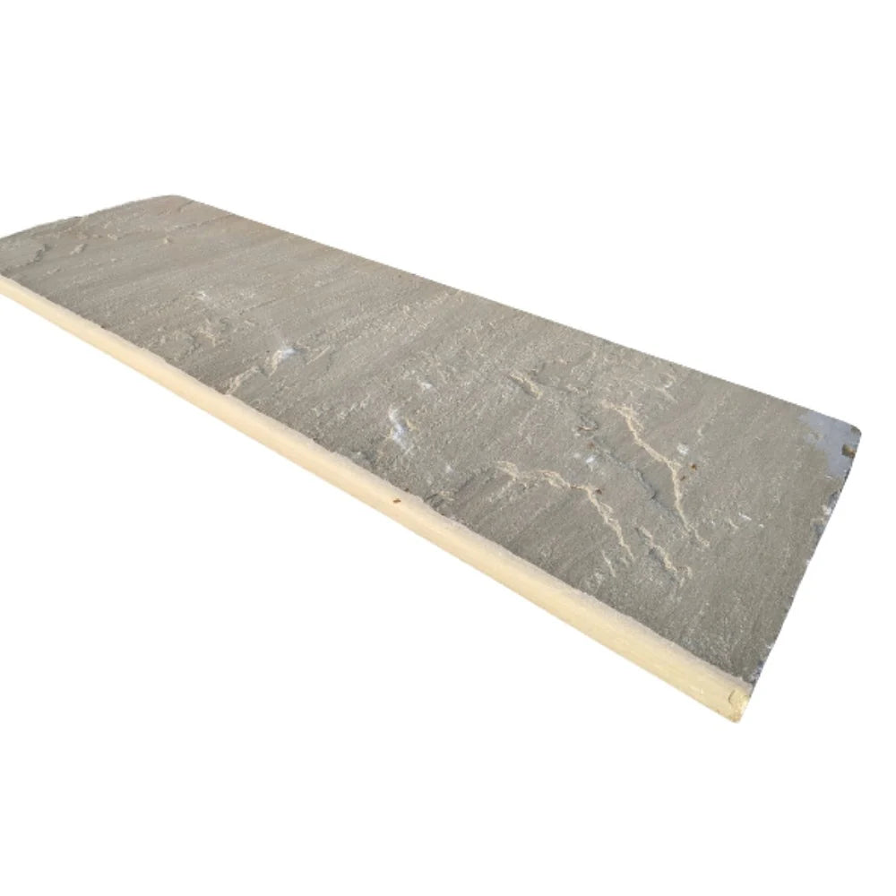 raj green sandstone bullnose steps coping 900x400x40