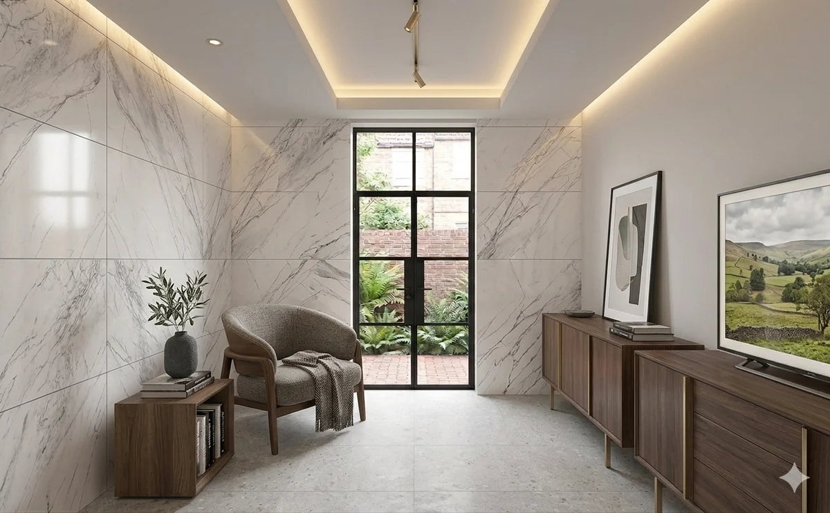 rigel light grey marble effect matt porcelain 600x1200