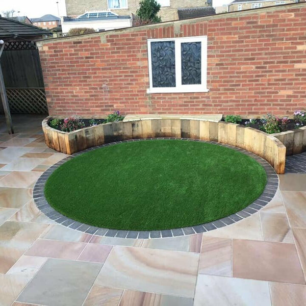 Rippon Buff Indian Sandstone Paving Slabs - Sawn & Honed - Patio Pack - 11.90sqm - 20mm - Smooth Paving